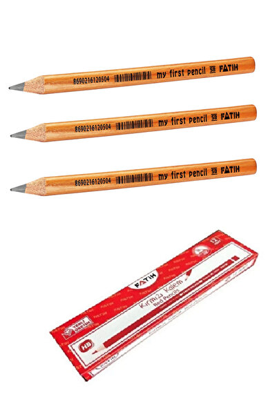 Fatih Jumbo Pencil + Fatih 12'Li Red Pencil / 15 Piece Set