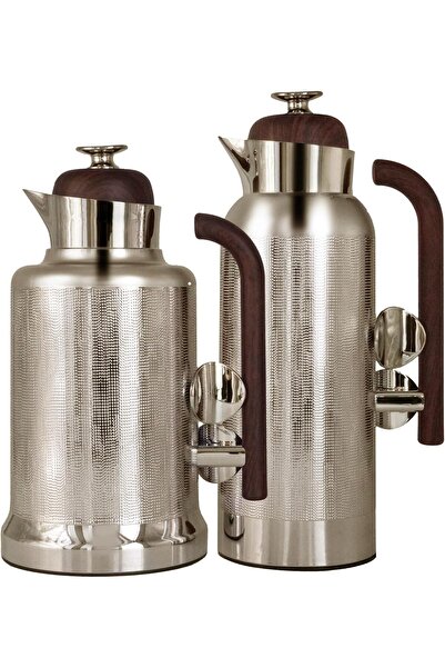 ALSAIF SANDRA 2-Pieces Coffee and Tea Vacuum Flask, leak-proof and keeps drinks hot, 1 Liter/1 Liter