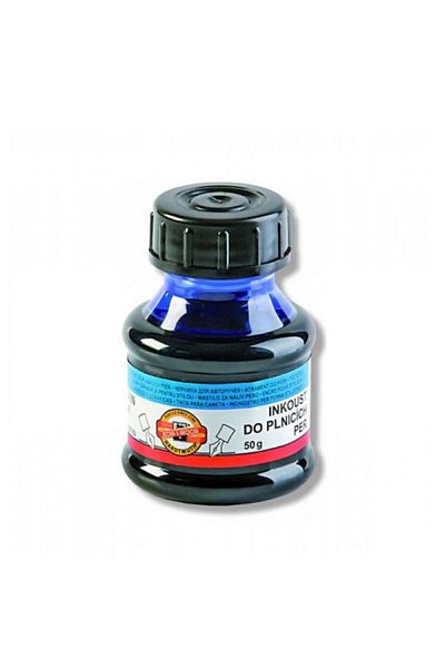 OEM Cerneală permanentă Koh-i-Noor Blue Document, sticlă de 50 ml, rezistentă la apă și la decolorare