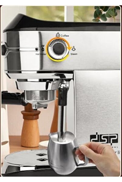 Generic ماكينة صنع قهوة الإسبريسو DSP KA3065 بنظام تسخين حراري سريع وخافق حليب بالبخار