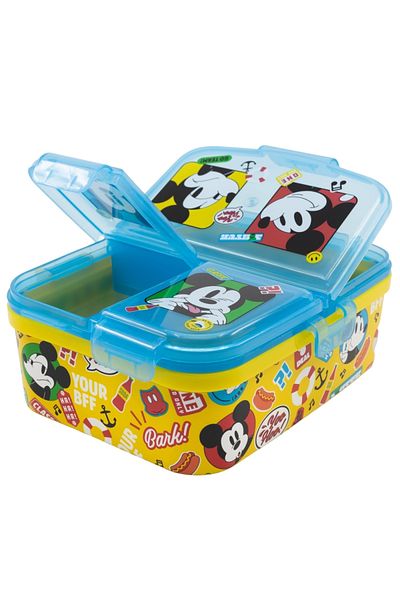 Mickey Mouse Sandwich box, four compartments, multicolor, BPA-free, Fun-Tastic, Mickey Mouse, Disney