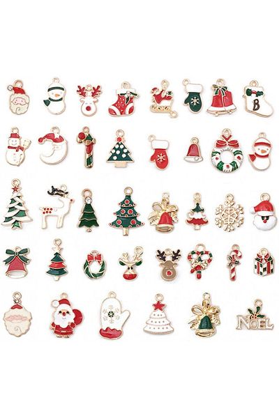 JAHEMU Set of 38 Christmas pendants Jahemu, multicolor, metal, 12-34 mm