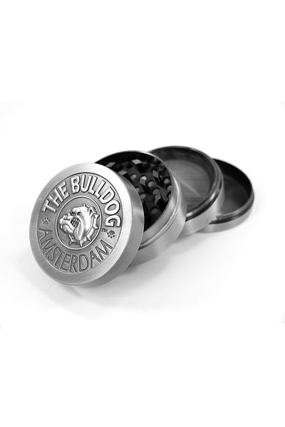 OEM Grinder The Bulldog Amsterdam cu Holograma aluminiu silver 4 Parti Ø50mm