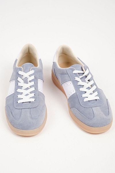 Mio Gusto Emilia Genuine Suede Ice Blue Colorwomen's Sports Shoes