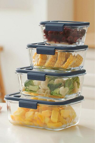 NEOFLAM Blue 5 Piece Fika Glace Vacuum Glass Storage Set