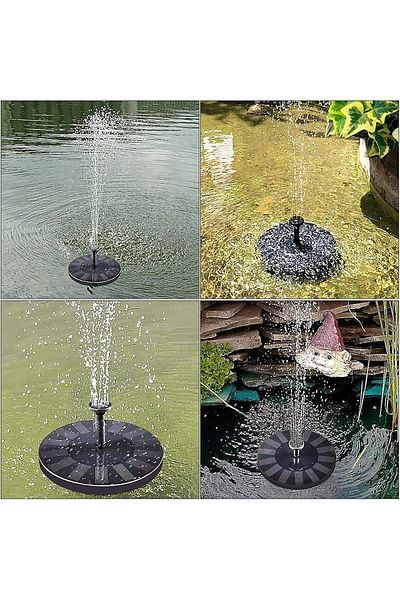 divendi-ro Solar fountain for garden, aquarium, swimming pool with 5 different water jets