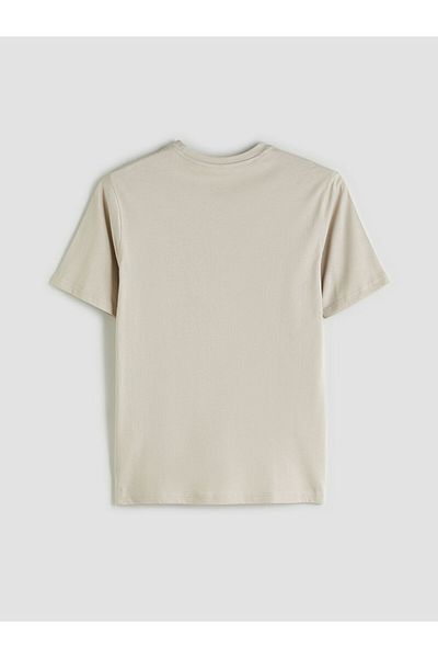 LC Waikiki New Season Crew Neck εμπριμέ χτενισμένο βαμβακερό ανδρικό Tisort - S5P205Z8