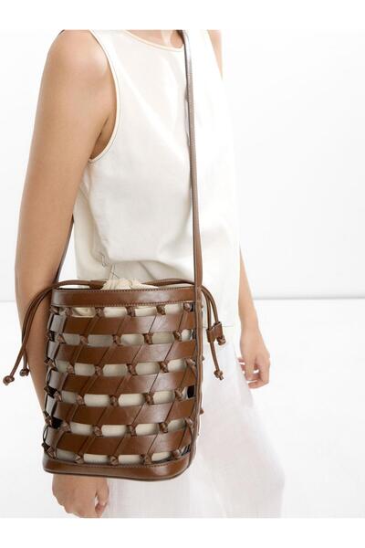 PARFOIS Düğüm Detaylı Örgülü Bucket Çanta