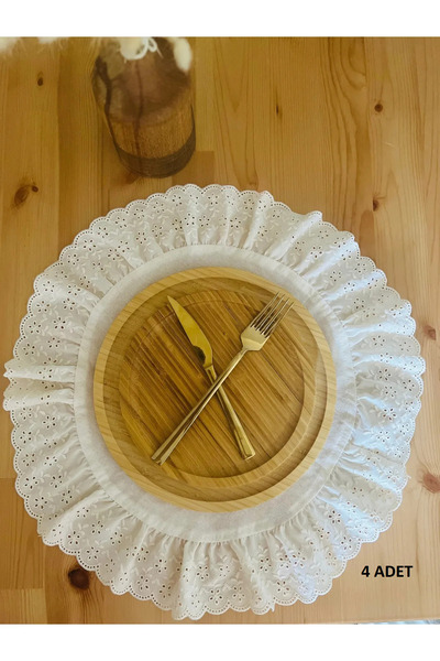 Belomia Home Collection 4 штуки американського сервісу та супла з необроблени...