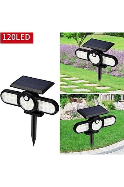 divendi-ro SH-1206C Induction Solar Lamp with Integrated Solar Panel 3 Adjustable Heads
