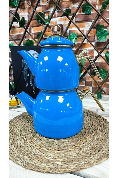 SOSYETE HOME41 EMAYE ÇAYDANLIK TAKIMI RENKLİ 1. KALİTE BÜYÜK BOY