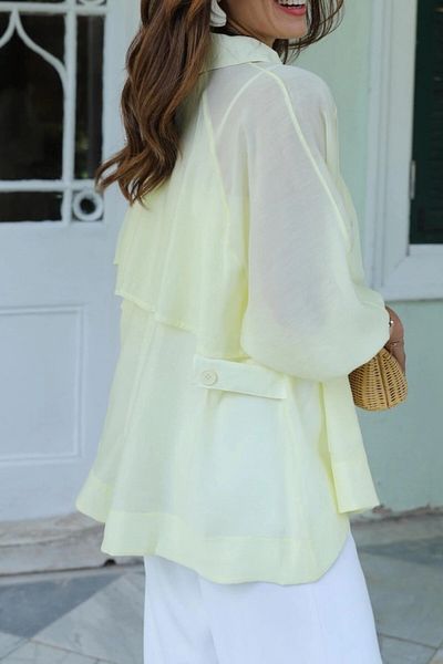 Suzi Buttoned Chiffon Design Shirt 5002