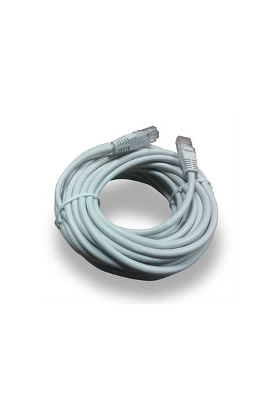 dalip Cablu de extensie retea internet si alimentare, mufat 2 x RJ45, UTP, cat. 5e, 15m lungime, Gri