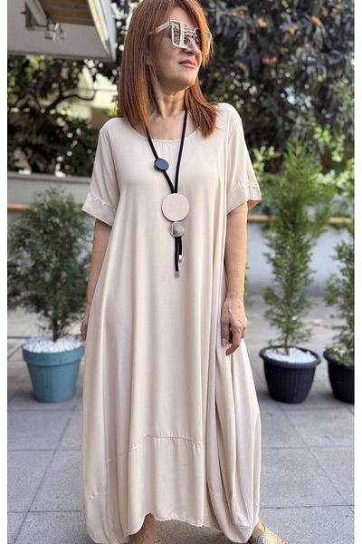 DenizEge Marlon Dress Beige