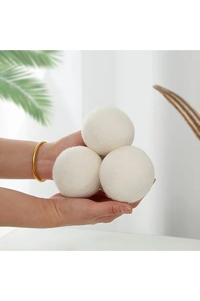 omilife Wool Dryer Balls Set of 3 Natural Dryer Softener Ball Practical Solution for Washing Machine