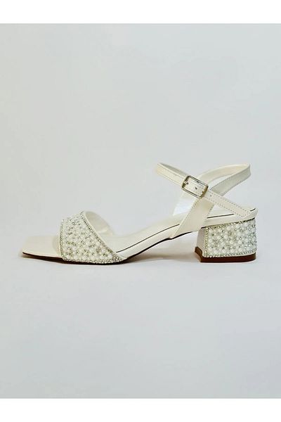 KİNDEP Kindep London&London Pearl Low Heeled Women's Evening Dress Shoes