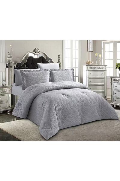 miral A double bed sheet with a luxurious royal embroidered design to add elegance to your room decor, made of microfiber, size 240*260 cm