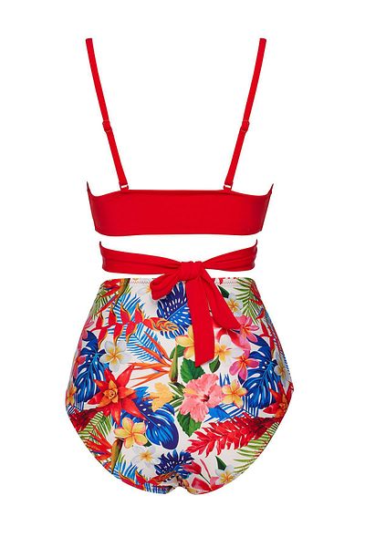 SAILOR moda Σετ μπικίνι με ψηλόμεσο σταυρό με κορδόνια