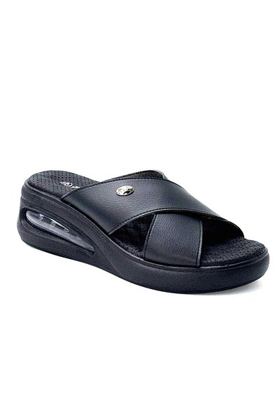 KİNDEP Muya Nap Massage Insole Women's Slippers Black