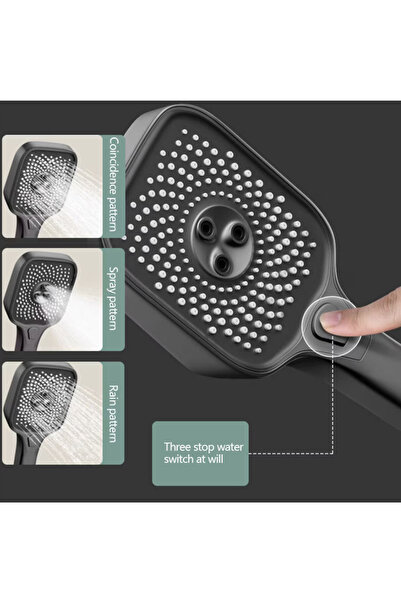 Razo RAZO SHOWER COLUMN SET WITH RECTANGULAR HANDLE, LED DISPLAY, 4 FUNCTIONS, 360° ROTATION,