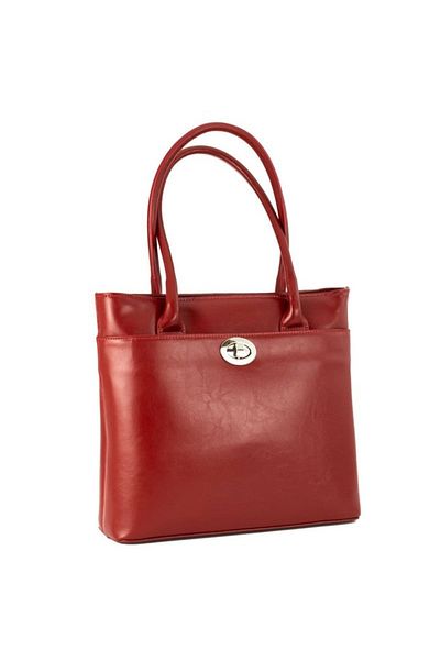 Magazinul de genti Women's genuine leather purse, model 175, Red