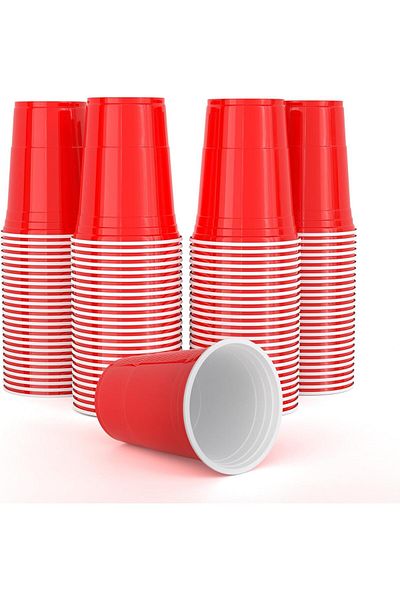 VipDeluXe Aoluxlm Plastic Cup, Original American Red Cups 100 Units