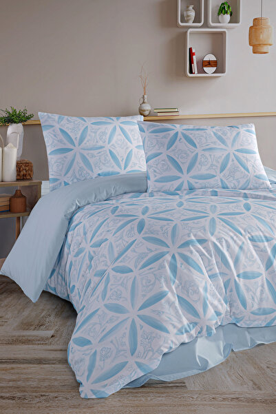 Marielouhome Σετ διπλής παπλωματοθήκης Evelya Blu από 100% βαμβάκι