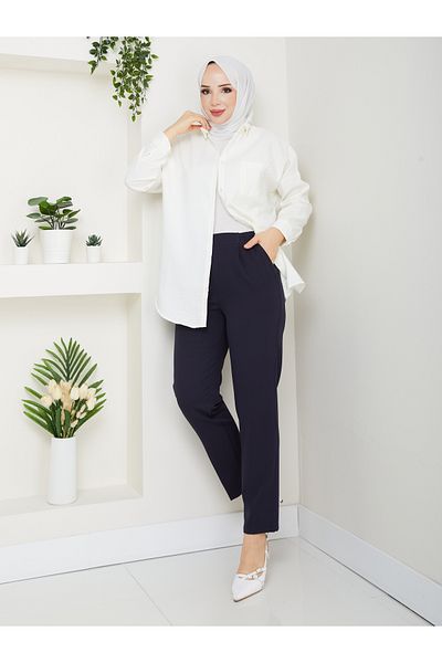 Moda İncir Belt Elastic Carrot Pants