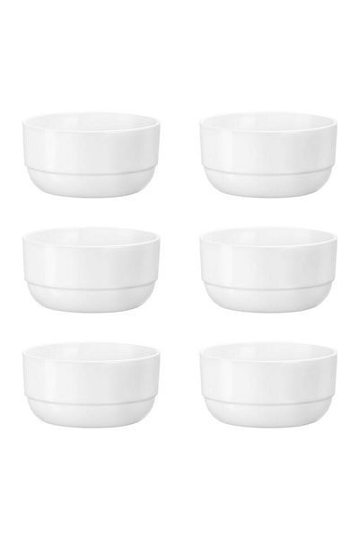 Bormioli Rocco Set of 6 opal stackable bowls Bormioli Coppe 10cm 265ml