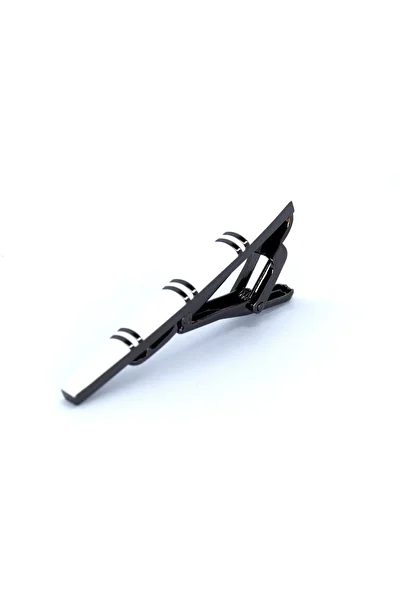 godfroy Black and White Patterned Luxury Tie Clip & Pin