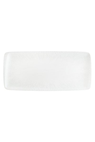 Bonna IRIS WHITE Rectangular porcelain platter 34x16cm (IRS WH MOV 35DT)