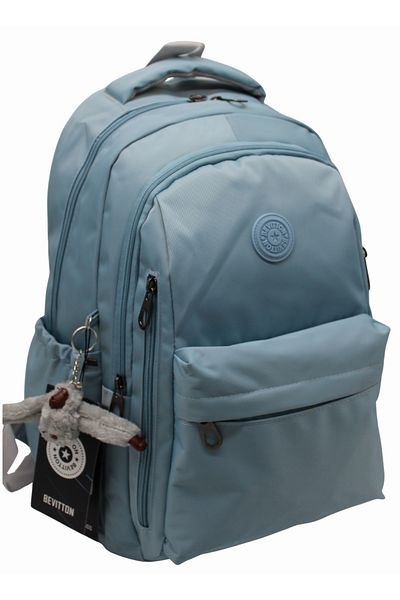 Bevitton School Backpack Unisex Water Resistant Fabric School Bag 2500 Blue