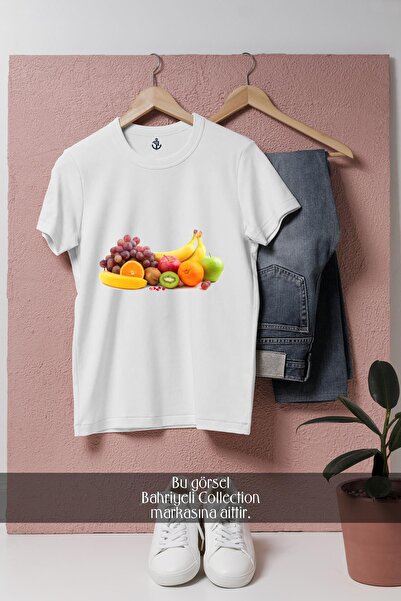 Bahriyeli Collection Oversize Fruits Kiwi Banana Strawberry Watermelon Design...