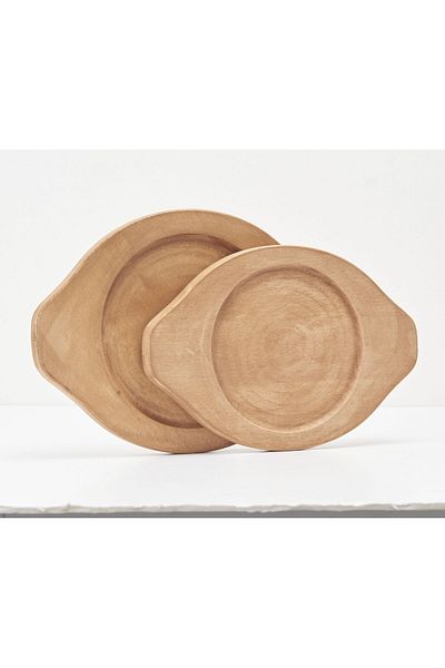 Asrimo mobilya Wooden Multifunctional Trivet - Pack of 2 (Serving Tray, Presentation Stand, Snack Plate, etc.)