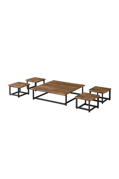 DEC4 4+1 ground wood tea set