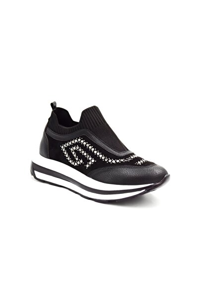 KİNDEP Kindep Trok Detailed Poly Light Sole Casual Women's Shoes Black