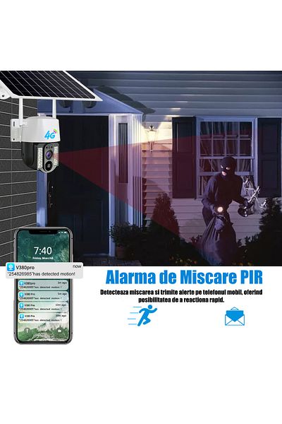 CLAUSTEEL Surveillance Camera With 8000mah , Solar Panel T, 4g, Ip66