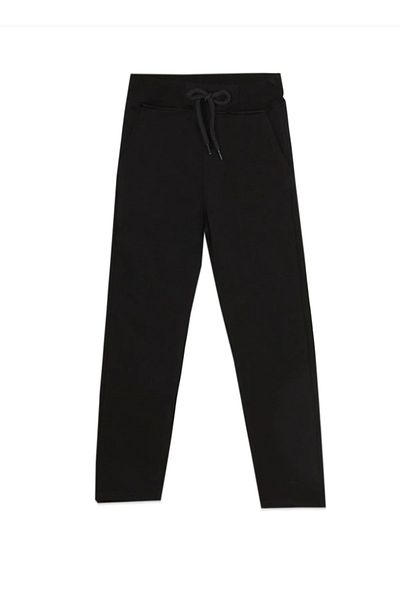 Trendy Mall Rib Waist Canvas Lycra School Trousers