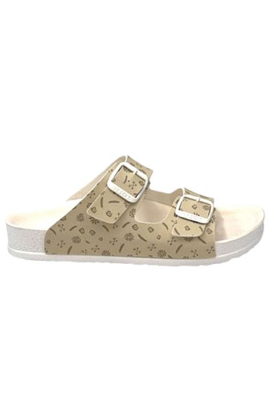 KİNDEP Kindep Fly Soft Double Buckle Daily Slippers Beige