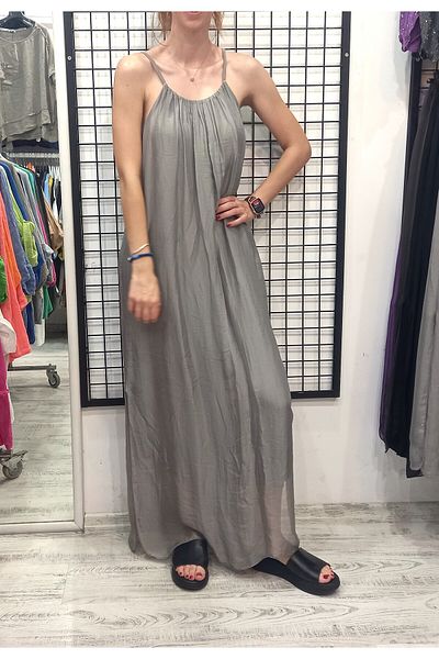 Butik Şans Italian Dress with Strap Slit Detail
