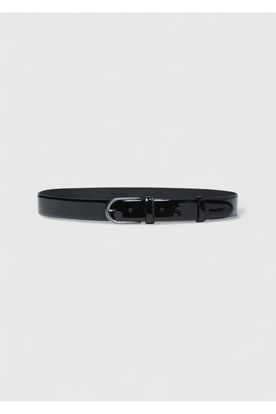 Ramsey Black Patent Leather Belt