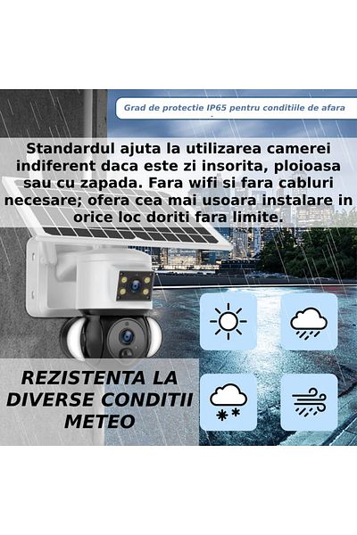 CLAUSTEEL 2in1 Surveillance Camera with Solar Panel Included ST539, 6MPX , 12000mah Battery, 4G