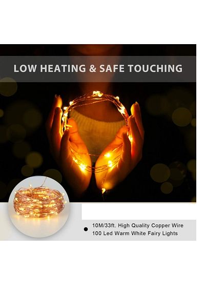 ariceleo Instalatie cu 100 de LED uri si iesire USB Ariceleo, 10 m, plastic, cupru