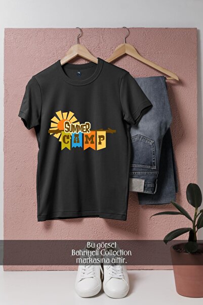 Bahriyeli Collection supradimensionat Summer Camp Design unisex tricou