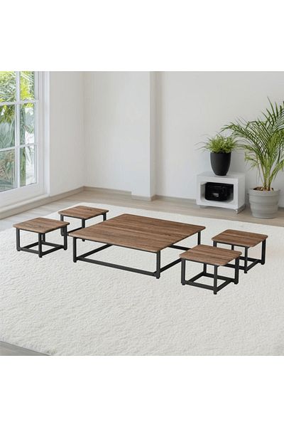 DEC4 4+1 ground wood tea set