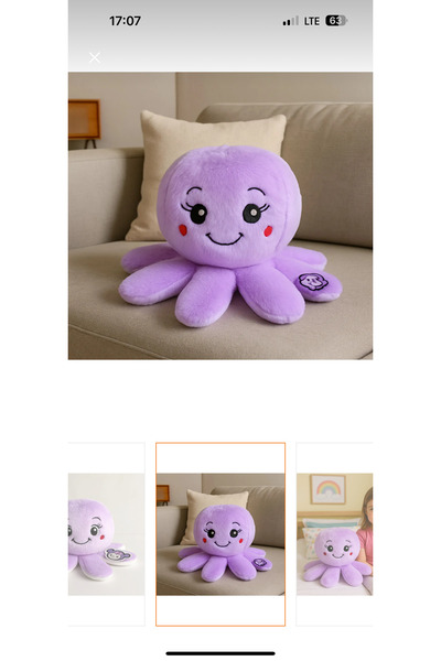 Vefa Octopus Plush Cute Playmate