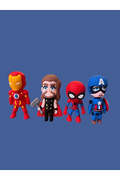 Happyland Spider-Man 4-Piece Mini Cake Topper Figure Set 4 Character Figure Toy
