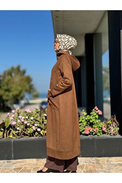 MissWhence Pocket Detailed Suede Overcoat 36510