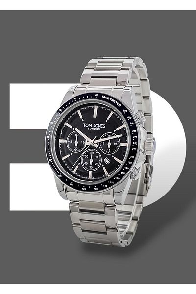 Tom Jones Original 2 Years Guarantee 3 Atm Waterproof Steel Band Men Wrist Watch