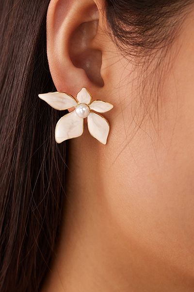 Glaren Mineli 5 Leaf Design Flower Women's Earrings